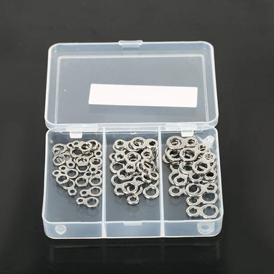 Demeras Angeln Split Rings Angeln Abbildung 8 Ringe 60 St¨¹ck Edelstahl Solid Fishing Abbildung 8 Ji