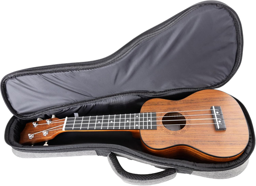 ROCKTILE Tasche für Sopran-Ukulele - Gigbag für Sopran-Ukulele - Maximale Innenmasse (LxBxH): 55 x 1