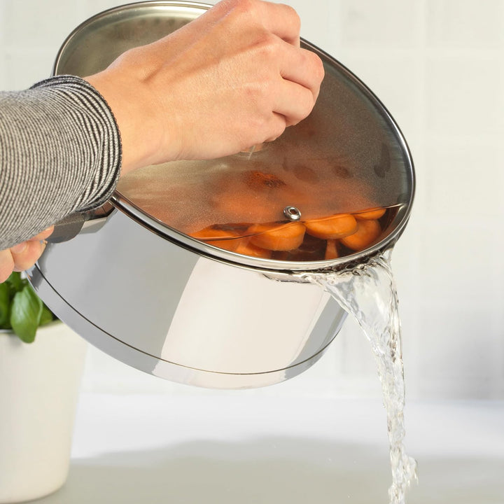 Russell Hobbs RH01164EU Excellence 20cm Stielkasserolle, 2.5L stieltopf mit Glasdeckel, hochglanzpol