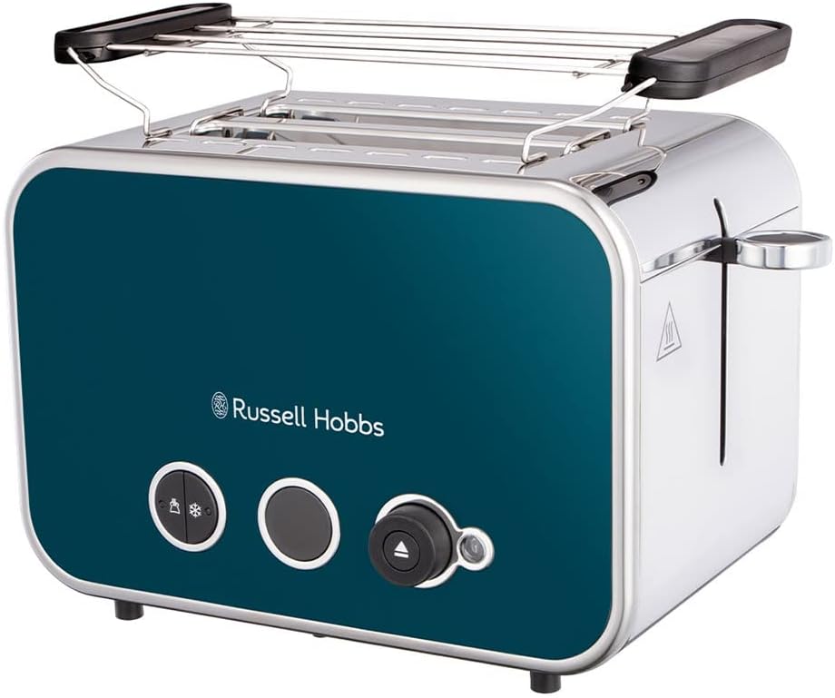 Russell Hobbs Toaster [für 2 Scheiben] Distinctions Edelstahl Ocean Blue (extra breite Toastschlitze