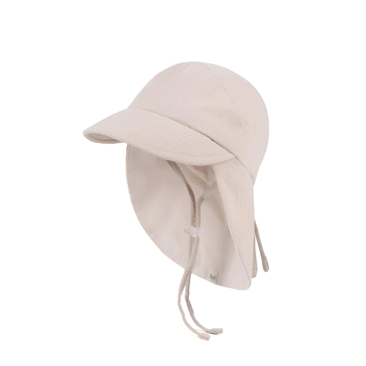 Petinard Label Musselin Schirmütze Sonnenhut mit Nacken- und Ohrenschutz UV-Schutz (UPF 50+) für Bab