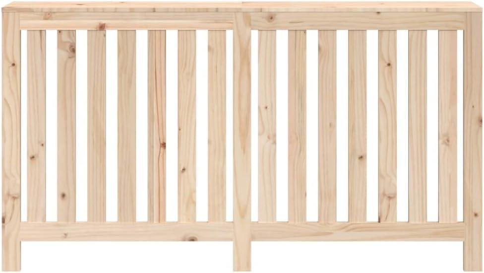 vidaXL Heizkörperverkleidung 153x19x84 cm Massivholz Kiefer Natur 60.2" W x 7.5" D x 33.1" H, Natur
