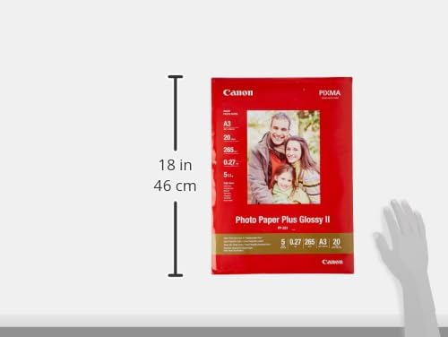 Canon Fotopapier PP-201 Glänzend - DIN A3 20 Blatt Für Tintenstrahldrucker - PIXMA Drucker (265 G/qm