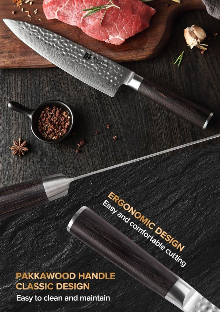 XINZUO 20.1cm Kochmesser,Scharf Profi Damaststahl Gyuto Multifunktions Chefmesser Küchenmesser mit E