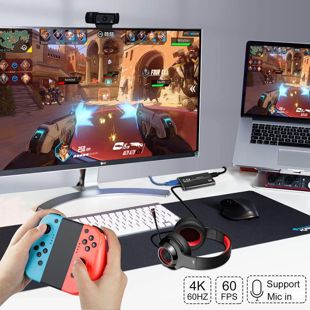 Rybozen Game Capture Karte USB 3.0 Video Card HD 1080P HDMI Videoaufnahme mit Live- Übertragungen Re