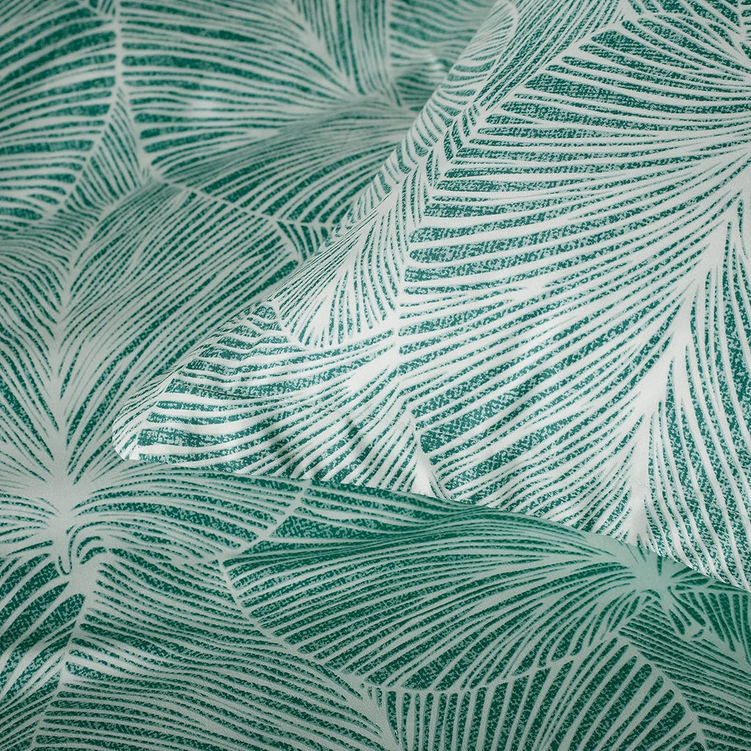 Jemiipee Bettwäsche-Set mit Blattmuster, 1 x Bettbezug 220x240 cm mit 2 x Kissenbezüge 65x65 cm und