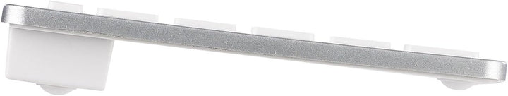 GeneralKeys Kabellose Tastatur: Set: Schlanke Funk-Tastatur mit Scissor-Tasten im Alu-Look &amp; Funk-Ma