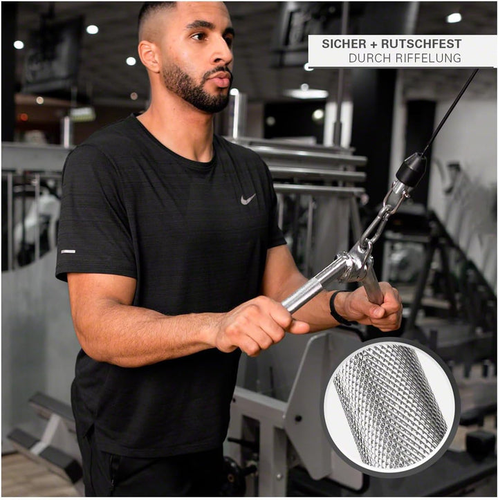 Sport-Tec Latzugstange Trizepsstange Verschiedene Ausführungen Chrom Trizepsstange, W-Form, Trizepss