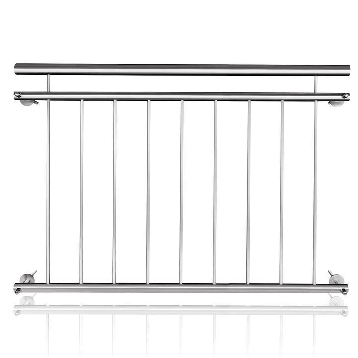 Edelstahl Geländer 128x90 cm Balkon Absturzsicherung 128×90 cm, 128×90 cm
