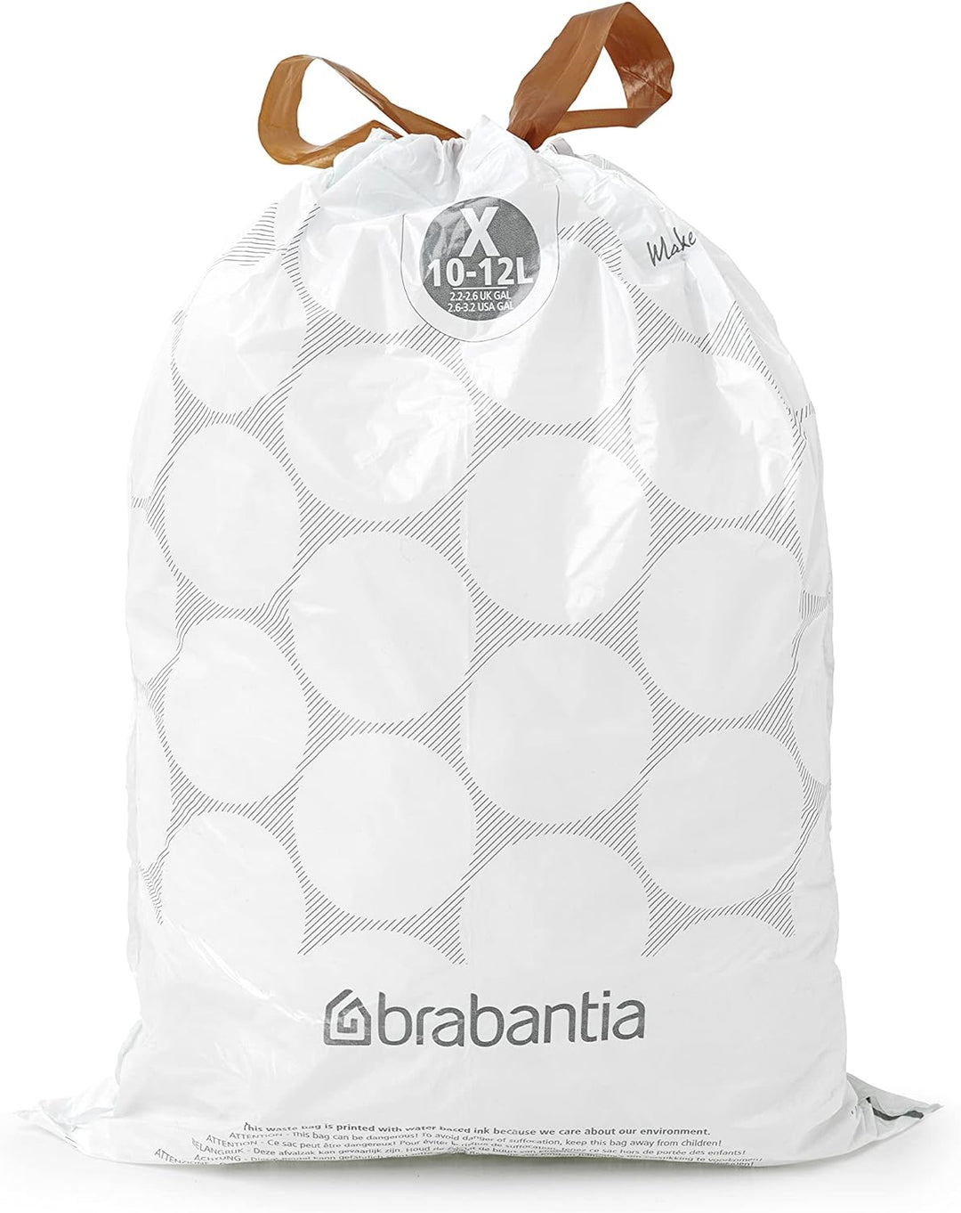 Brabantia Müllbeutel, Weiss, 200 Bags Weiss - Code X 200 stück (1er Pack), Weiss - Code X 200 stück