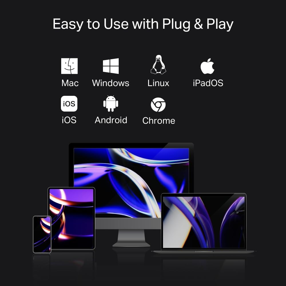 TP-Link UH9120C Docking Station USB C Hub PD100W, 4K 60Hz HDMI, 1× USB C, 3× USB A, Gigabit Ethernet