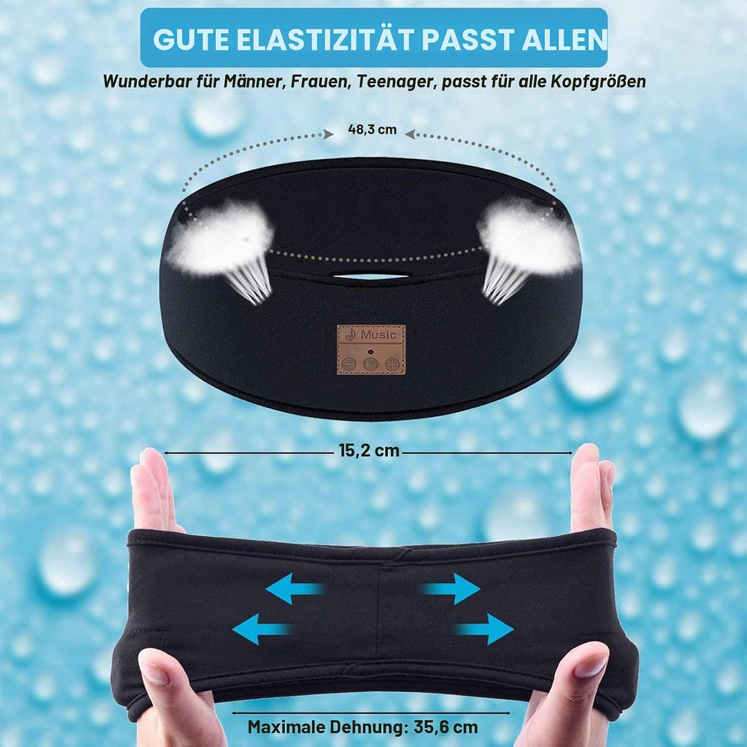 Alomejor Musik-Stirnband-Kopfhörer, Version 5.2, Wiederaufladbare Schlafkopfhörer, Waschbar für das