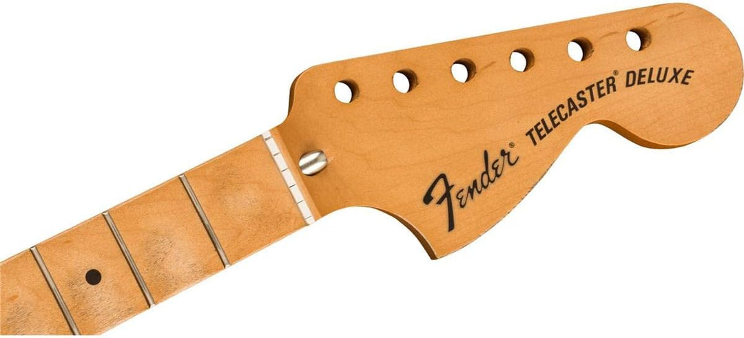 Fender Neck, Road Worn® '70's Telecaster® Deluxe Neck, 21 Medium Jumbo Frets, Maple, C" Shape