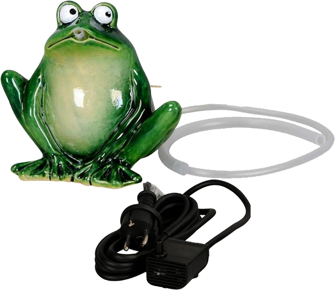 Posiwio Wasserspeier Frosch dunkelgrün, Keramik