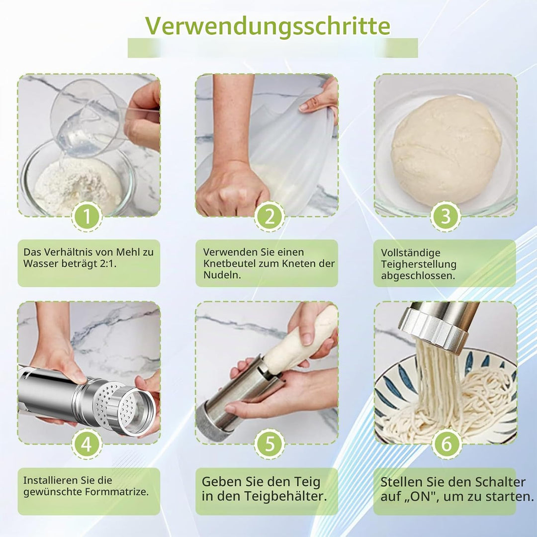 Elektrische Nudelmaschine Handheld, Elektrische Nudel Presse Pastamaschine Automatische Handheld Noo
