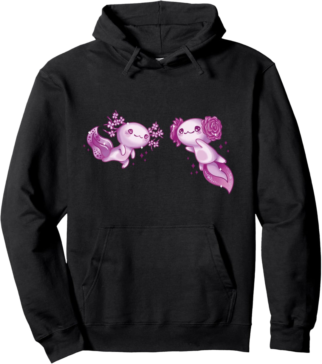 Axolotl Pastell Goth Kawaii Axolotl Anime Mädchen Teenager Pullover Hoodie