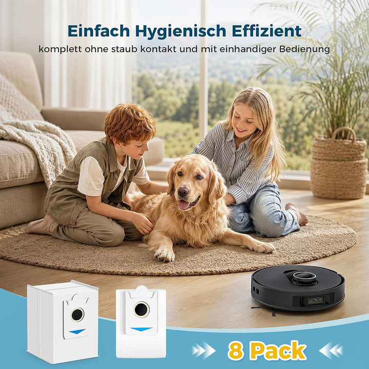 8 Stück Staubbeutel Zubehör für Bosch kompatibel mit Spotless Max und Spotless Max Cam Saugroboter,
