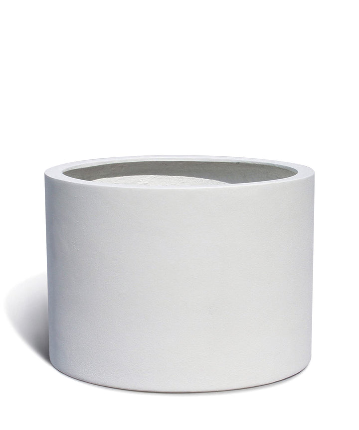 Pflanzkübel Low Cylinder 60 Weiss Rund * 60 x 60 x 41 cm * 10 Jahre Garantie