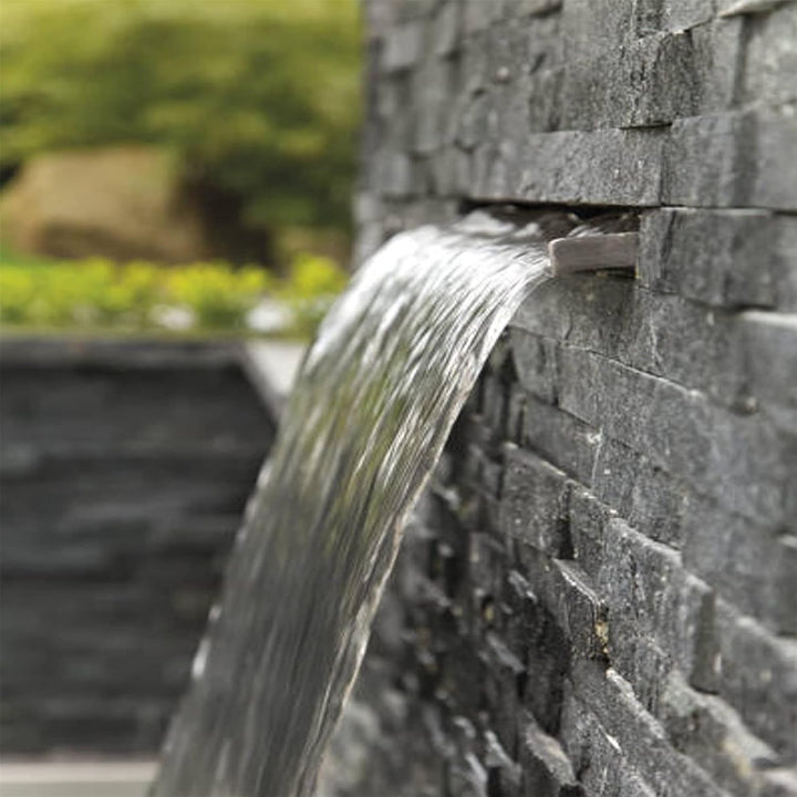OASE 50706 Waterfall 90 - Edelstahl-Wasserfall 90 cm breit für Wasservorhänge an Mauer und Wand für