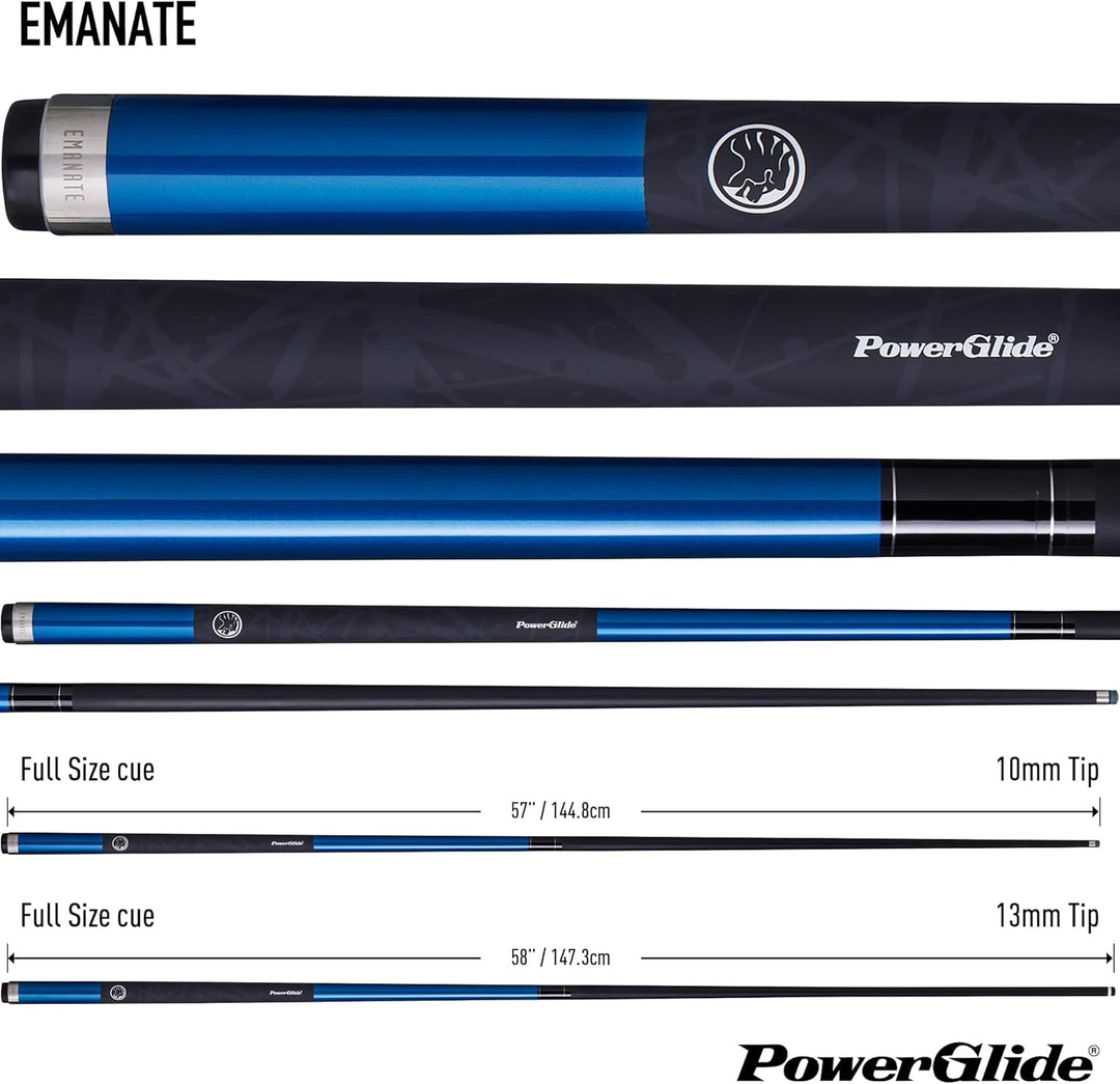 POWERGLIDE Emanate Billardqueue 13 mm Tip blau, 13 mm Tip blau