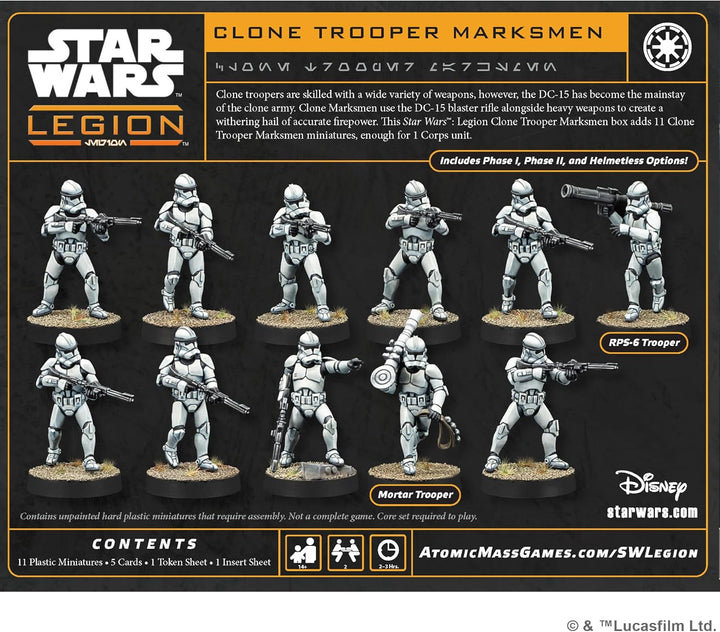Asmodee, Star Wars: Legion – Clone Trooper Marksmen, Erweiterung, Atomic Mass Games, Tabletop, 2 Spi