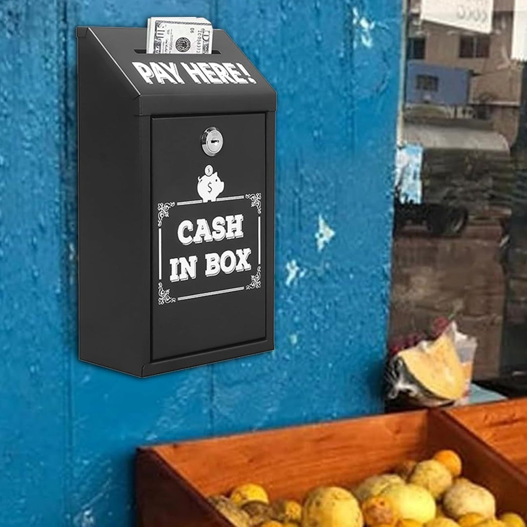 Spendendose Mit Schloss | Wandmontage Geldspendenbox Mit Schloss | Metall Aufbewahrungsbox Mit Für F