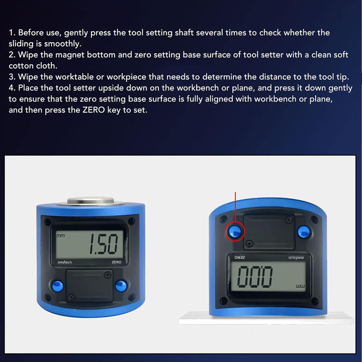 Z-Achsen-Werkzeugeinstellgerät, Empfindlich, Präzise, grosse Reichweite, Wasserdichtes LCD-Display