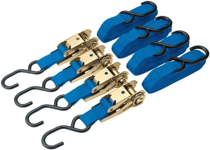 DRAPER rtdsb/4 375 kg Ratschenmechanismus Tie Down Strap Set, blau, 4-tlg.