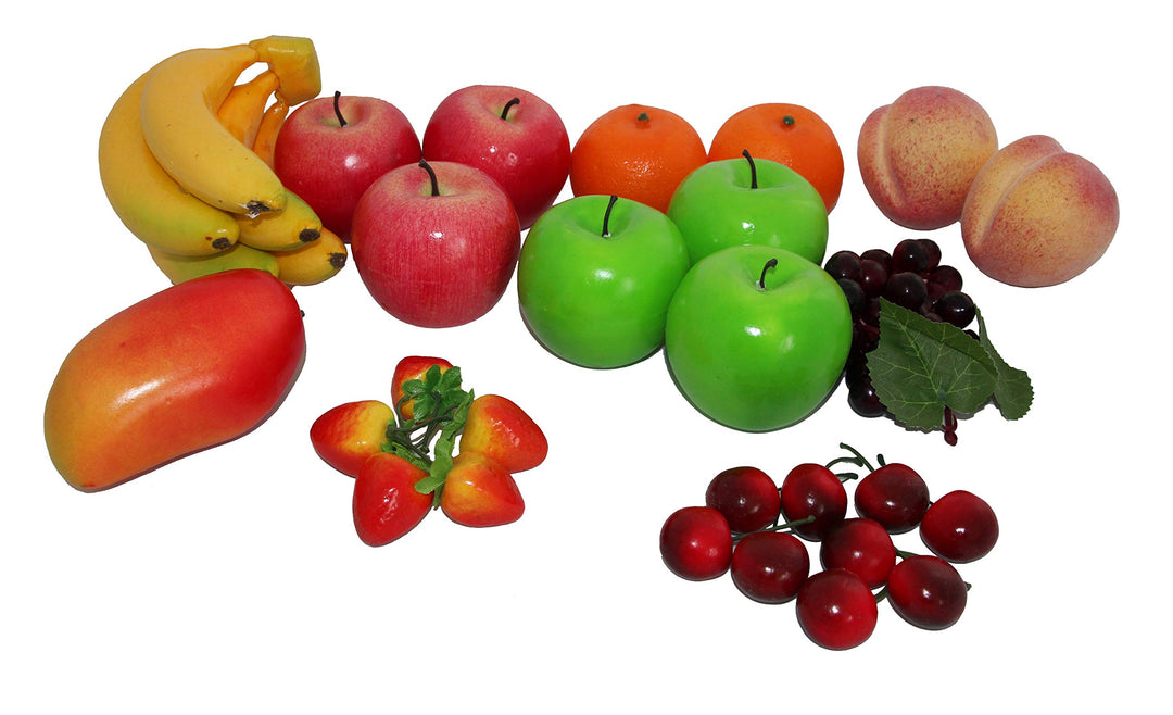 Deko Früchte Mix künstlich 27 Stück Fruits Set, 27