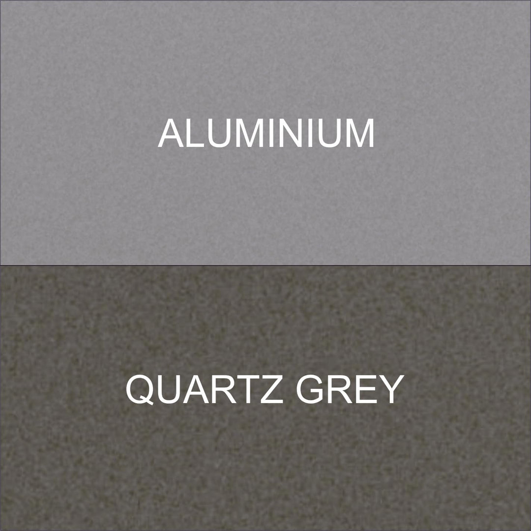 CALLEADESIGN Wanduhr Smile Aluminium und Quarz Grau Rund 30 cm Schlichtes und modernes Design Geräus