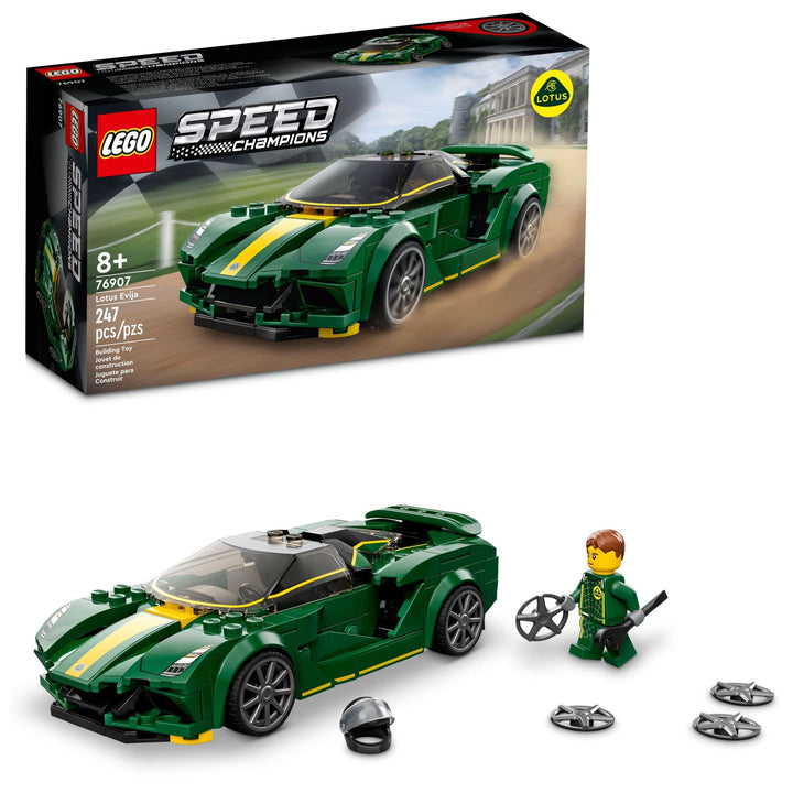 LEGO Speed Champions Lotus Evija 76907 Car Model Building Kit; Cool Toy Hypercar for Kids and Car Fa