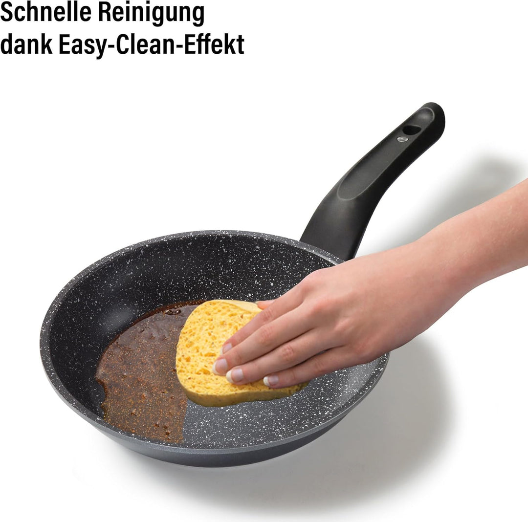 STONELINE Made in Germany Pfannenset Magnetgriff 6 teilig, 24/28 cm, Antihaft beschichtete Pfanne mi