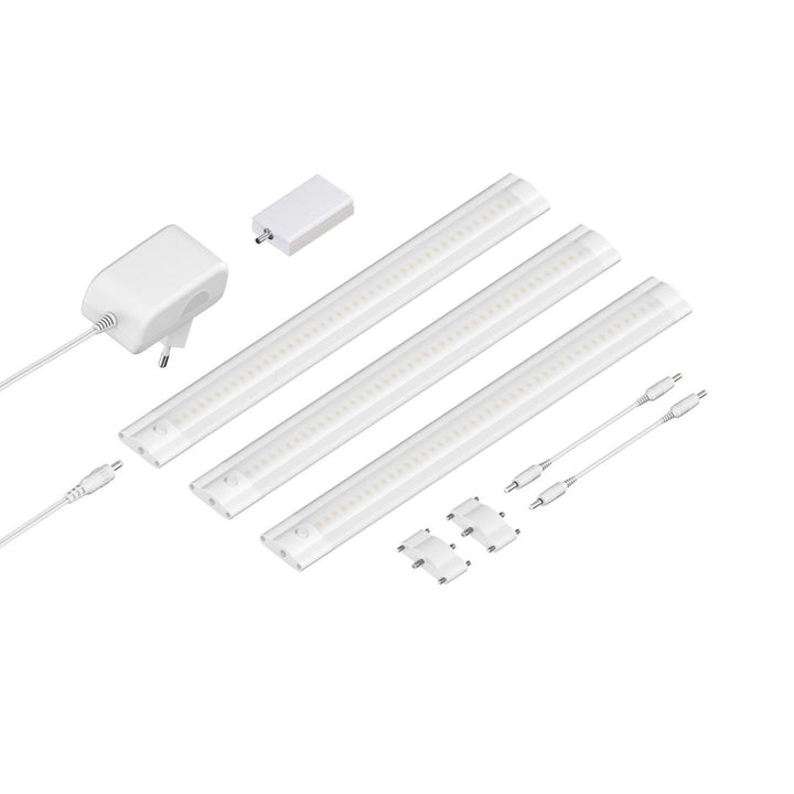 ledscom.de Smarte LED Unterbau-Leuchte SIRIS weiss matt mit WLAN-Controller, flach, Smart-Home, Alex