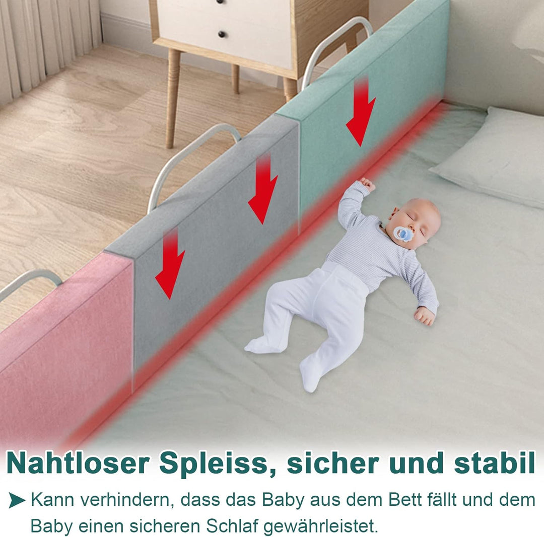 UISEBRT 3 Stück Bettgitter 50cm Rausfallschutz Bett, Bettschutzgitter für Kinder 5-Loch Höhenverstel