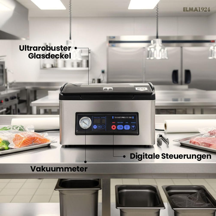 ELMA Chamber Pro Digit 300 Professioneller Vakuumierer | Intensive Nutzung, 30 cm Schweissbalken, er