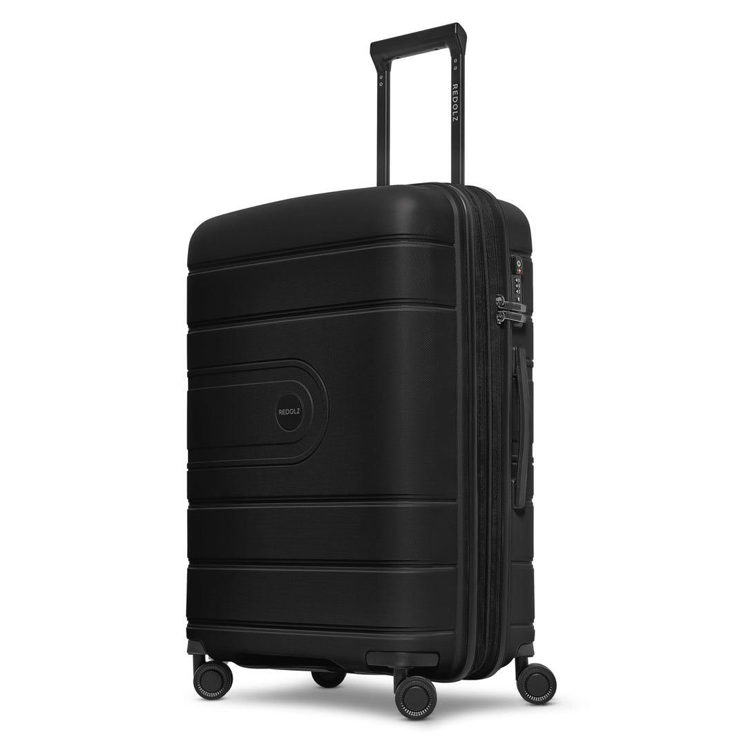 REDOLZ Hartschalen Check-in Koffer | Mittelgrosser M Trolley 46 x 28 x 66 cm mit Dehnfalte aus hochw