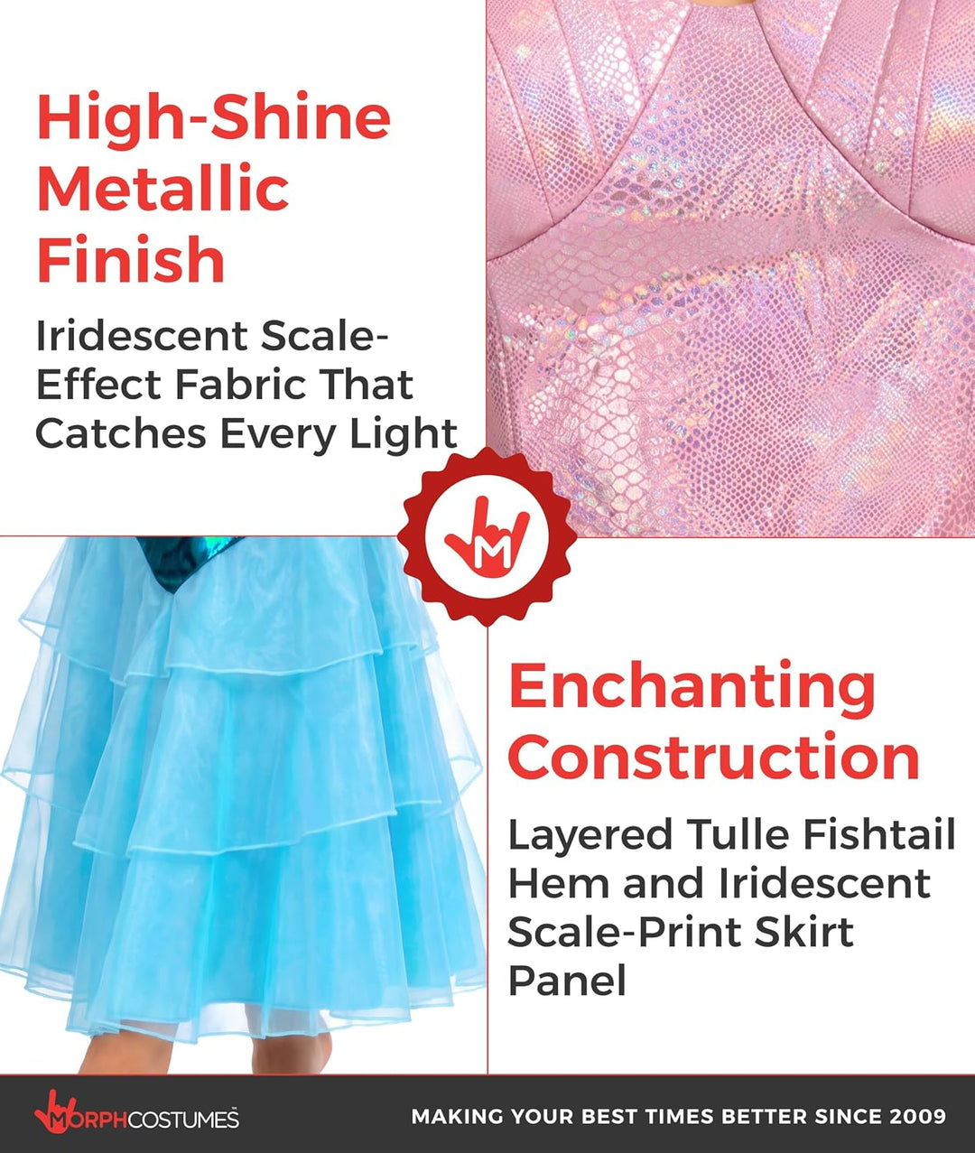 Fun Shack Meerjungfrau Kostüm Damen, Meerjungfrau Kleid Kostüm, Kostum Unterwasserwelt, Halloween Ko