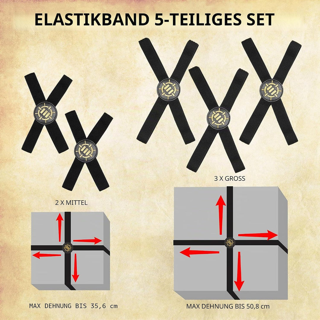 ENHANCE Brettspielbänder - Elastische Boxbänder Mit Haltbarem Strukturiertem Griff Für Brettspielbox