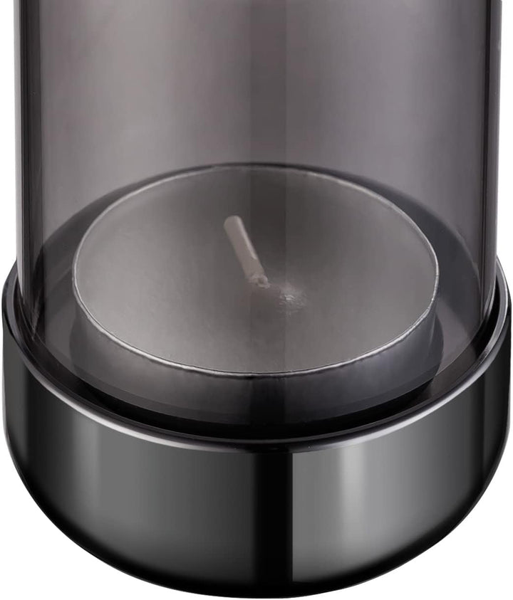 Faveaux Teelichthalter Glas Metall Teelichtgläser Kerzenhalter Schwarz Windlicht Glas Deko Geschenke