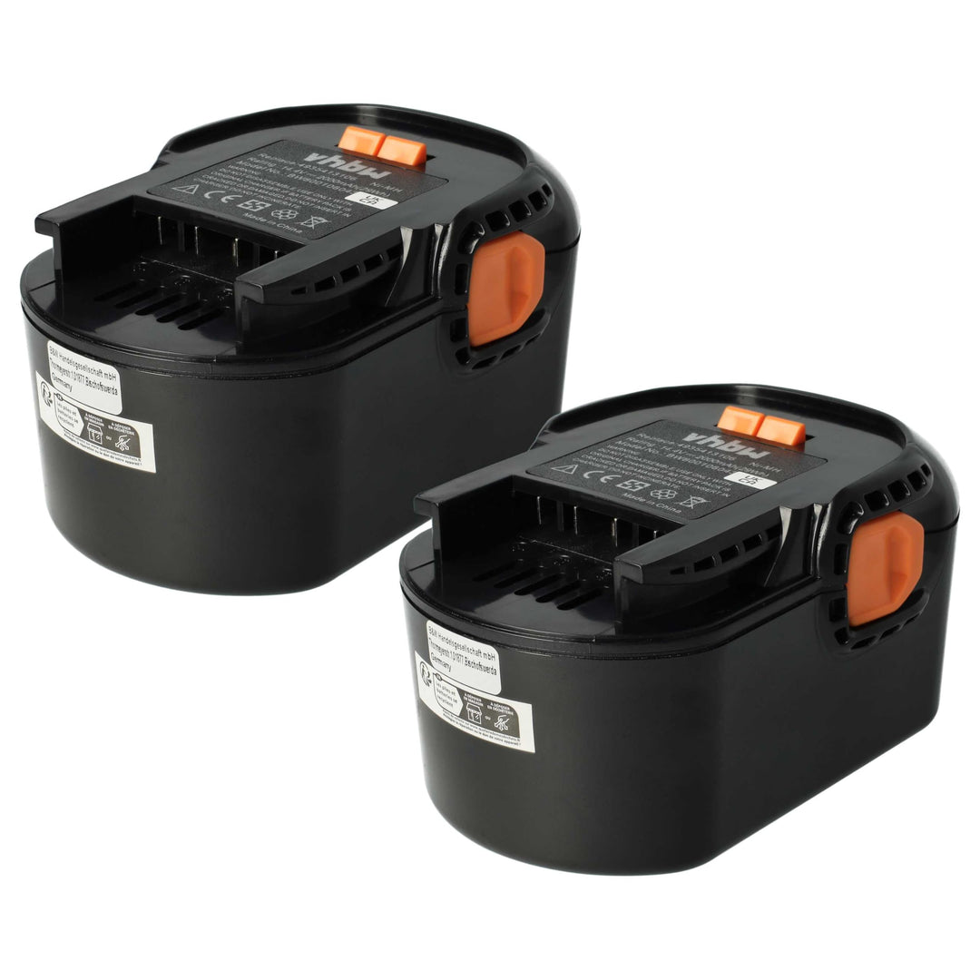 vhbw 2X Akku kompatibel mit AEG FL 14 Werkzeug (2000 mAh, NiMH, 14,4 V)