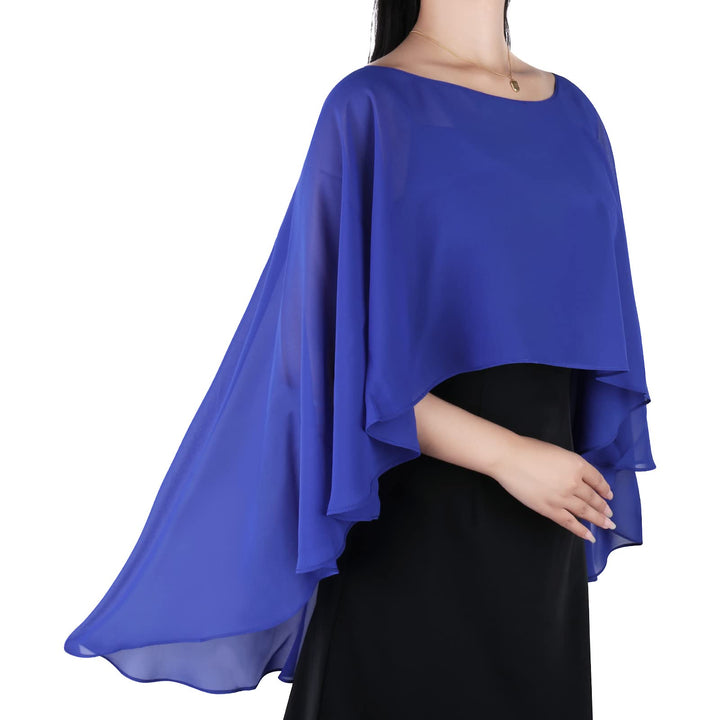 Ladiery Sheer Chiffon Capes Weiche Capelets für Frauen, leichte Tücher und Wraps für Abendpartykleid