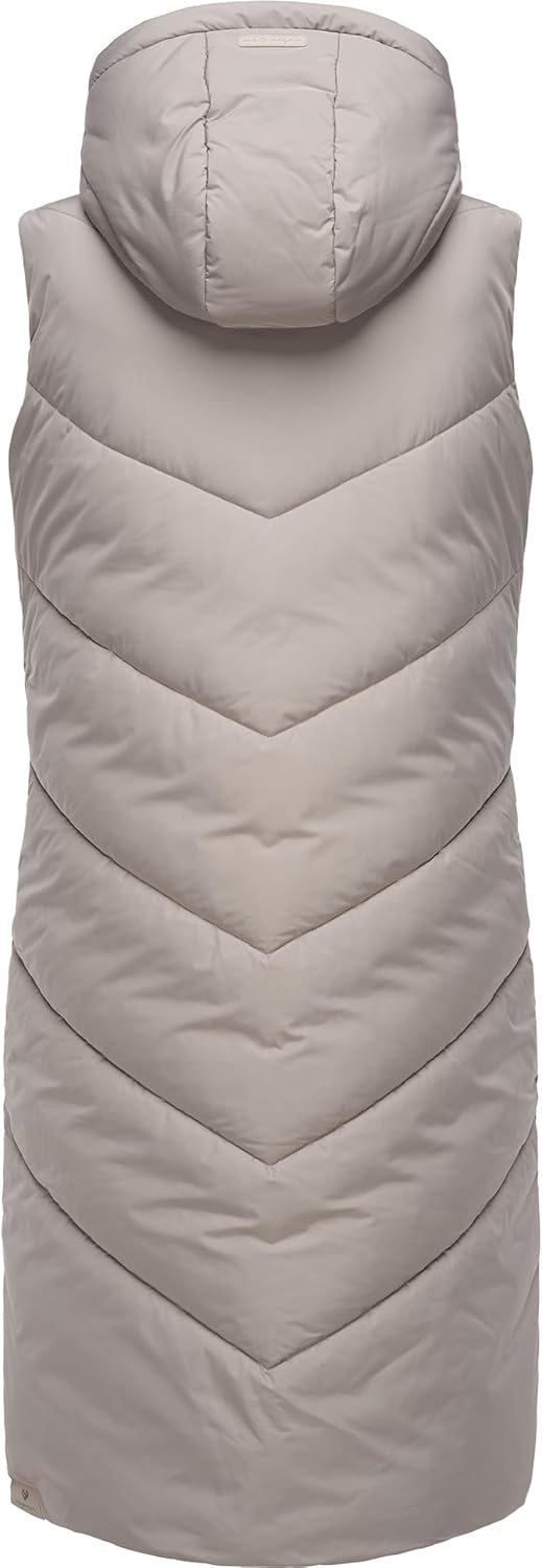 Ragwear Damen warme wasserdichte Winter Steppweste mit Kapuze Suminka Vest XS-6XL XS Bone, XS Bone