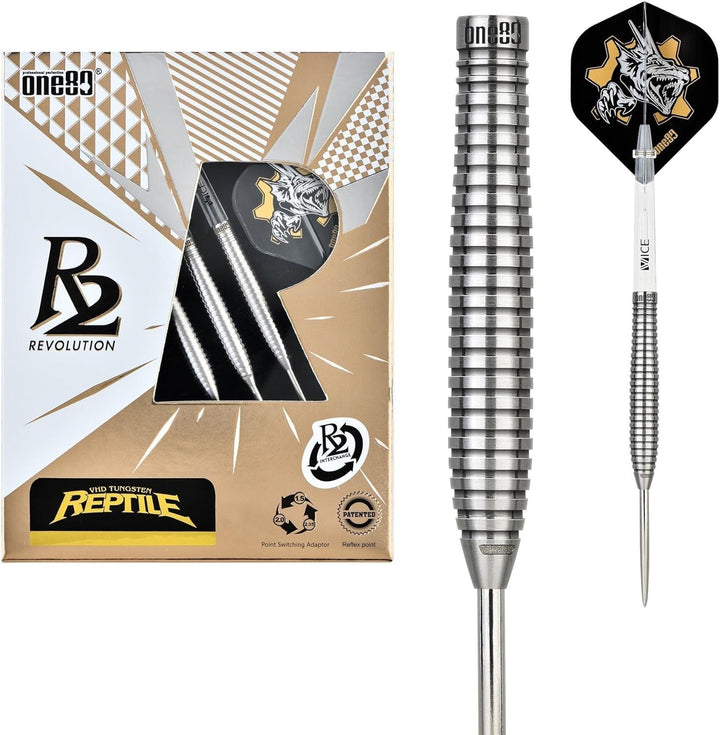 ONE80 Steel Darts R2 Revolution R2 Interchange Re-ptile 2,35 mm Point VHD Steeltip Dart Steeldart mi