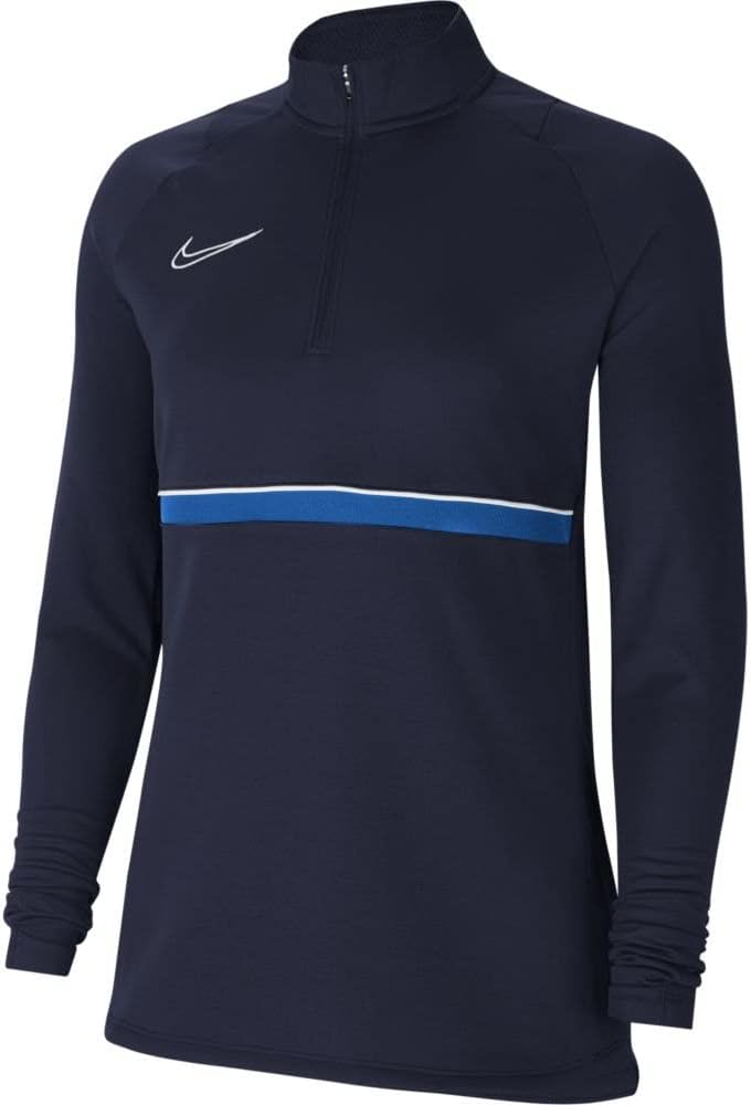 NIKE Damen Dri-fit Academy 21 Trainings-Sweatshirt L Obsidian/White/Royal Blue/White, L Obsidian/Whi