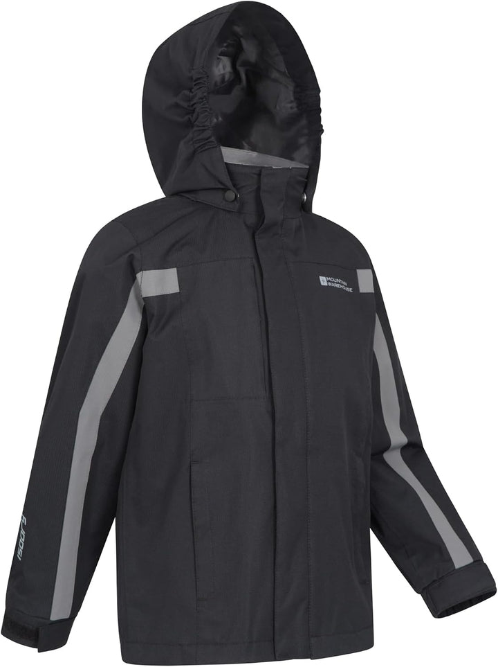 Mountain Warehouse Samson Jacke für Kinder - Regenjacke mit getapten Nähten, verstellbare Bündchen,