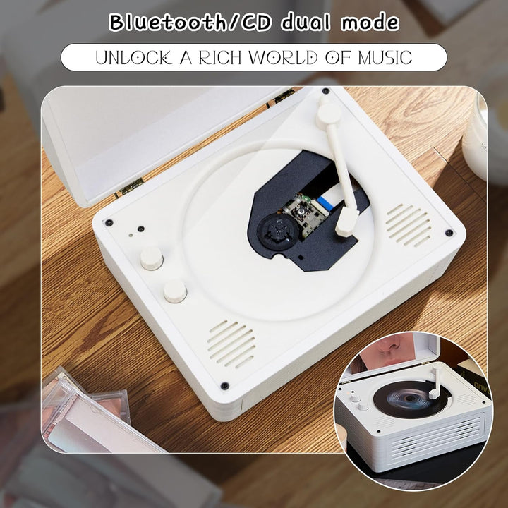 JAOGAUS CD Player, Bluetooth 5.4 Desktop CD Player, Tragbarer CD Player mit HiFi Lautsprechern, Fern