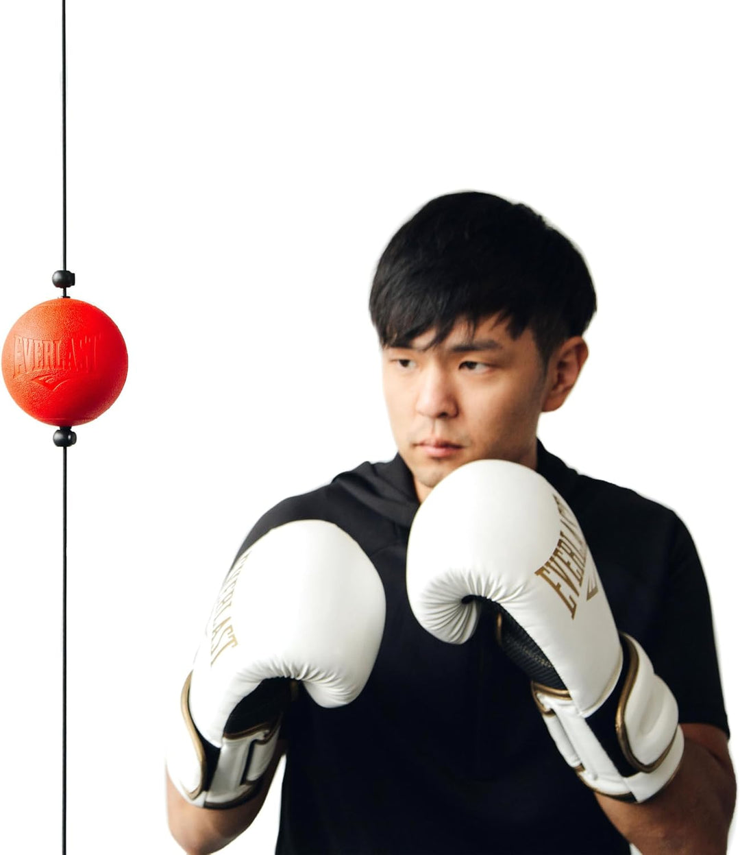 Everlast Powerlock Double End Reflex Ball, Mittelgrosser Reflexsack, Höhen- & Spannungseinstellung,