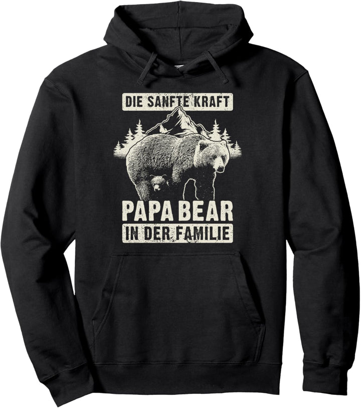 Papa Bear, 1 Bären-Welpe, Papa 1 Kind, Vatertag, Bär Pullover Hoodie