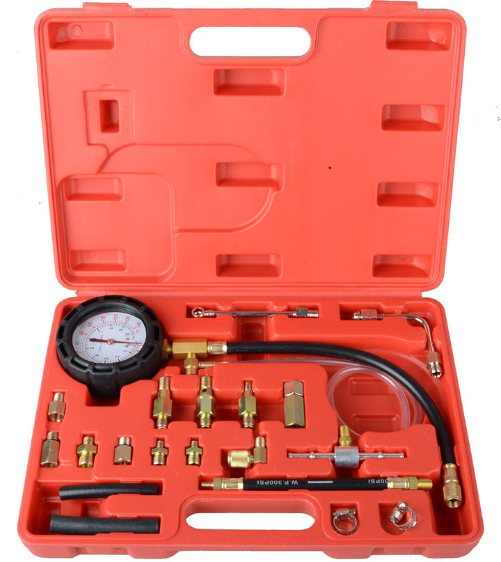 DAYUAN Benzindruck-Tester Set Einspritzanlage Benzindruck-Prüfer Set Druckprüfer Auto PKW Krafststof