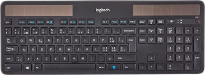 Logitech K750 Kabellose Tastatur, Solarbetrieben, 2.4 GHz Verbindung via Unifying USB-Empfänger, Hin